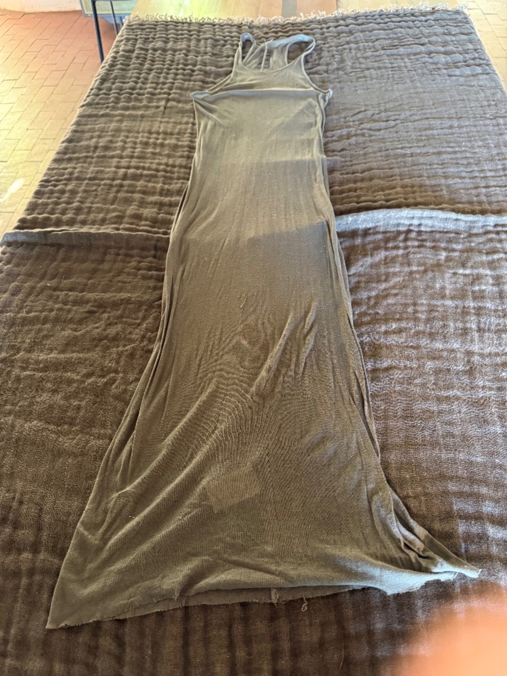 RICK OWENS Darkshadow sheer knit dress